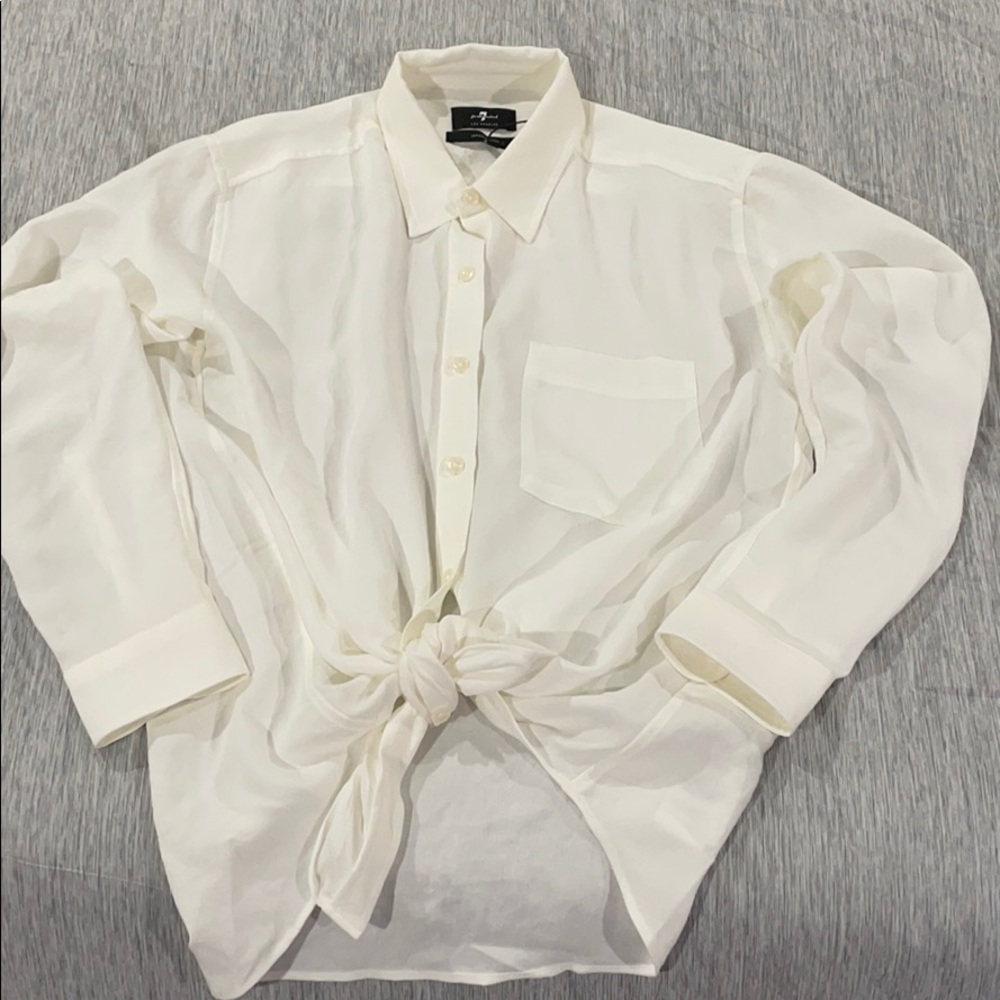 7 For All Mankind button-up blouse, new with tags.
